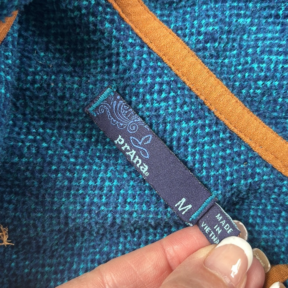 Prana Blue 1/4 Zip Liora Fleece  Hoodie‎ Sweatshirt Size Medium - Picture 5 of 12